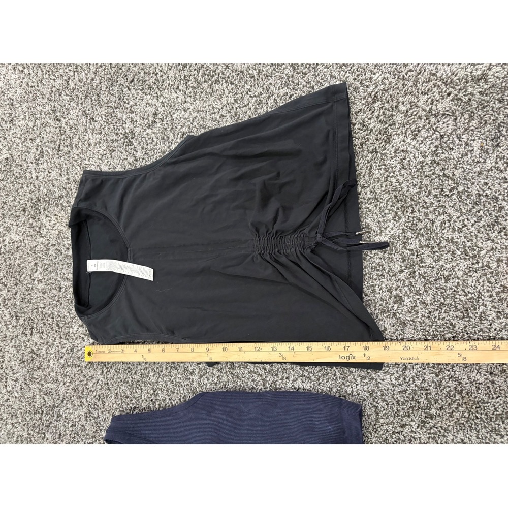Lululemon Black Ruched Top Size 8 & Fabletics Blue Tank Top NWT Size Large - Picture 8 of 8